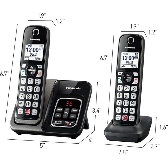 KX-TGD832M Panasonic 2-Handset Cordless Phone with Call Block & Bilingual ID - Picture 11 of 11